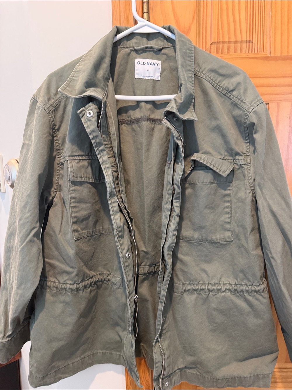 Old Navy Olive Green Utility Jacket with Front Pockets